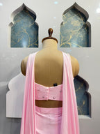 "BLUSH PINK DRAPED INDOWESTERN" image 4