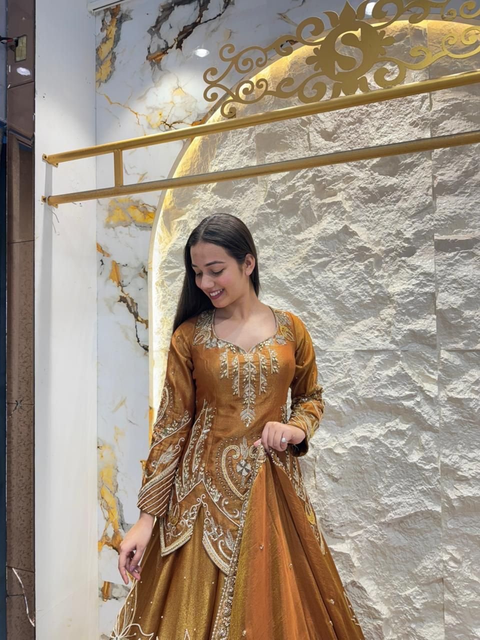 "GOLDEN GLOW EMBROIDERED LEHENGA" image 2