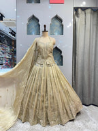 "IVORY REGAL EMBROIDERED LEHENGA" image 0