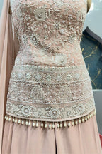 "BLUSH PEARL EMBROIDERED SHARARA" image 4