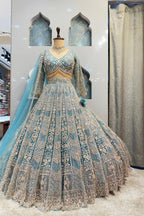 "AQUA ROYALE LEHENGA" image 3