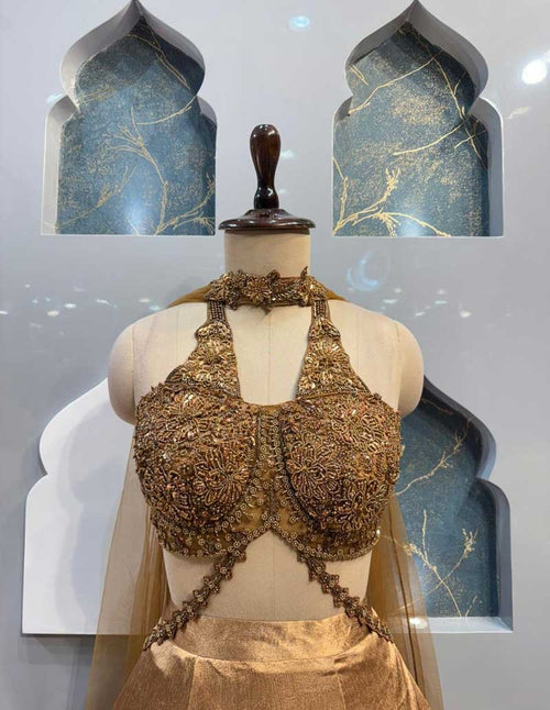 "GOLD COCKTAIL LEHENGA" image 1