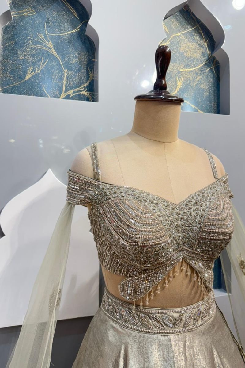 "MOONLIT SILVER LEHENGA" image 2