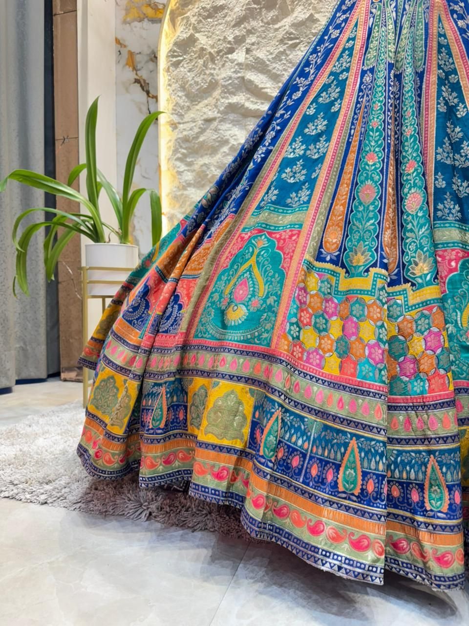 "ROYAL MOSAIC PRINTED LEHENGA" image 4