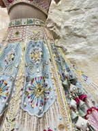 "PASTEL ROYALE HANDCRAFTED LEHENGA" image 4