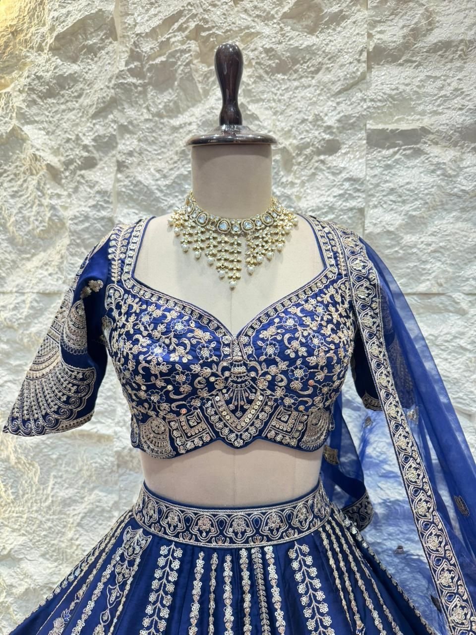"ROYAL NAVY BLUE LEHENGA" image 2