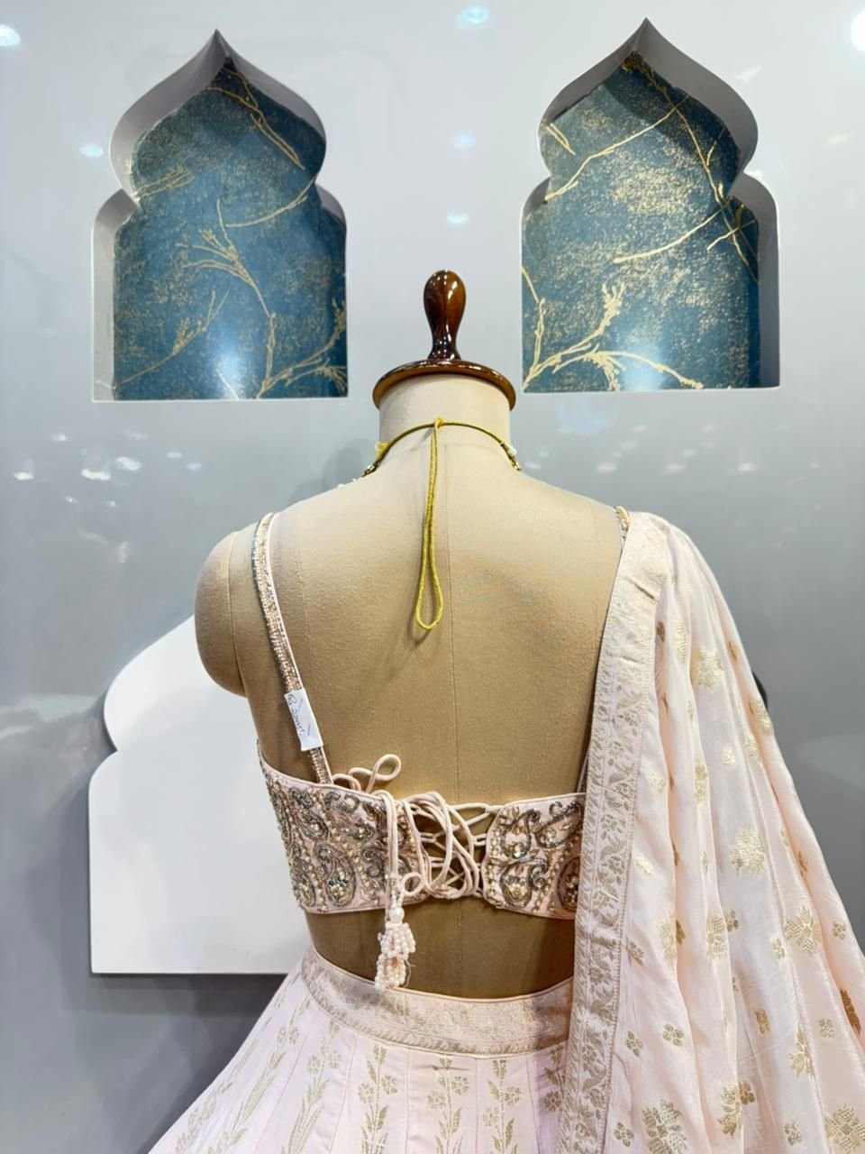 "BLUSH ROYALE EMBROIDERED LEHENGA" image 4