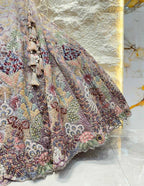 "ETHEREAL GARDEN GREY LEHENGA" image 3