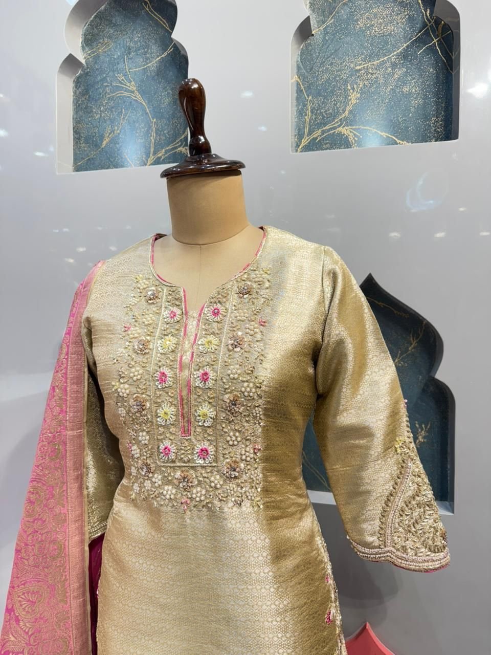 "ROYAL PINK BANARASI SHARARA" image 2