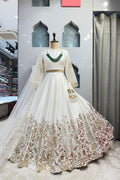 "IVORY ROYALE EMBROIDERED LEHENGA" image 0