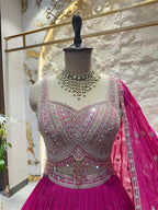 "FUCHSIA NOOR LEHENGA" image 1