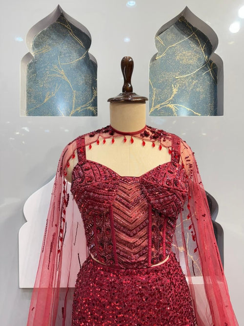 "CRIMSON ROYALE SEQUIN MERMAID image 1