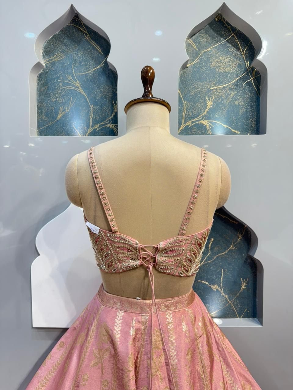 "BLUSH ROYALE JACKET LEHENGA" image 4
