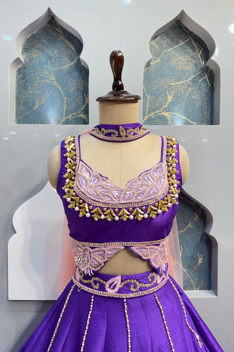 "ROYAL PURPLE DESIGNER LEHENGA" image 1