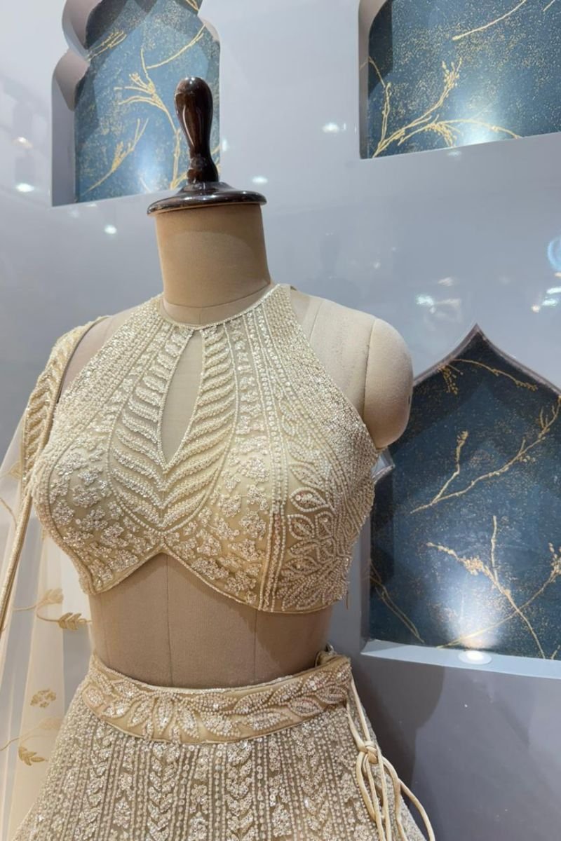 "IVORY GILDED HEIRLOOM LEHENGA" image 2