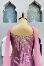 "DUSTY ROSE ELEGANCE GHARARA SET" image 5