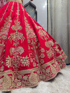 "ROYAL SCARLET BRIDAL LEHENGA" image 3
