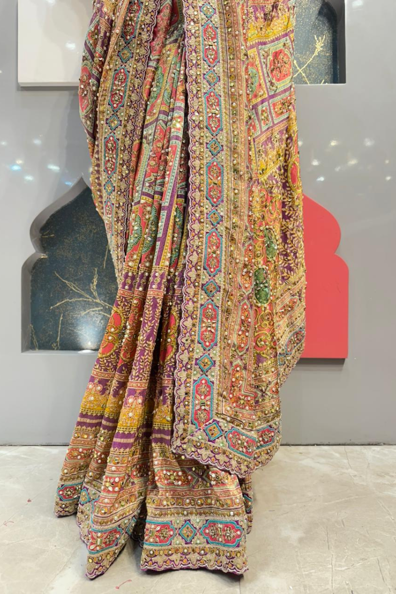 "OPULENT ETHNIC ELEGANCE SAREE" image 3