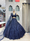 "STARLIGHT NAVY DESIGNER LEHANGA" image 0