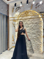 "MIDNIGHT GLAM CUTWORK LEHENGA" image 3