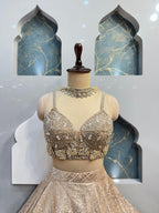 "CHAMPAGNE STARDUST LEHENGA" image 1