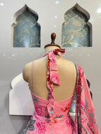 "BLUSH GARDEN FLORAL DESIGNER LEHENGA" image 5