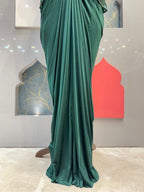 "ROYAL FOREST GREEN DRAPE ENSEMBLE" image 4
