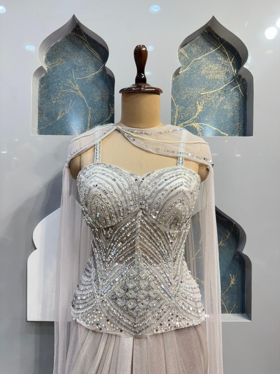 "LUXARY PEARL WHITE EMBELLISHED" image 1