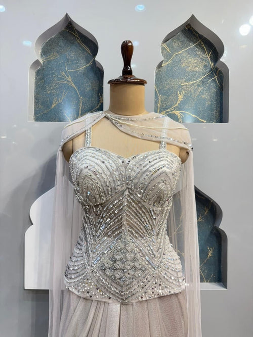 "LUXARY PEARL WHITE EMBELLISHED" image 1