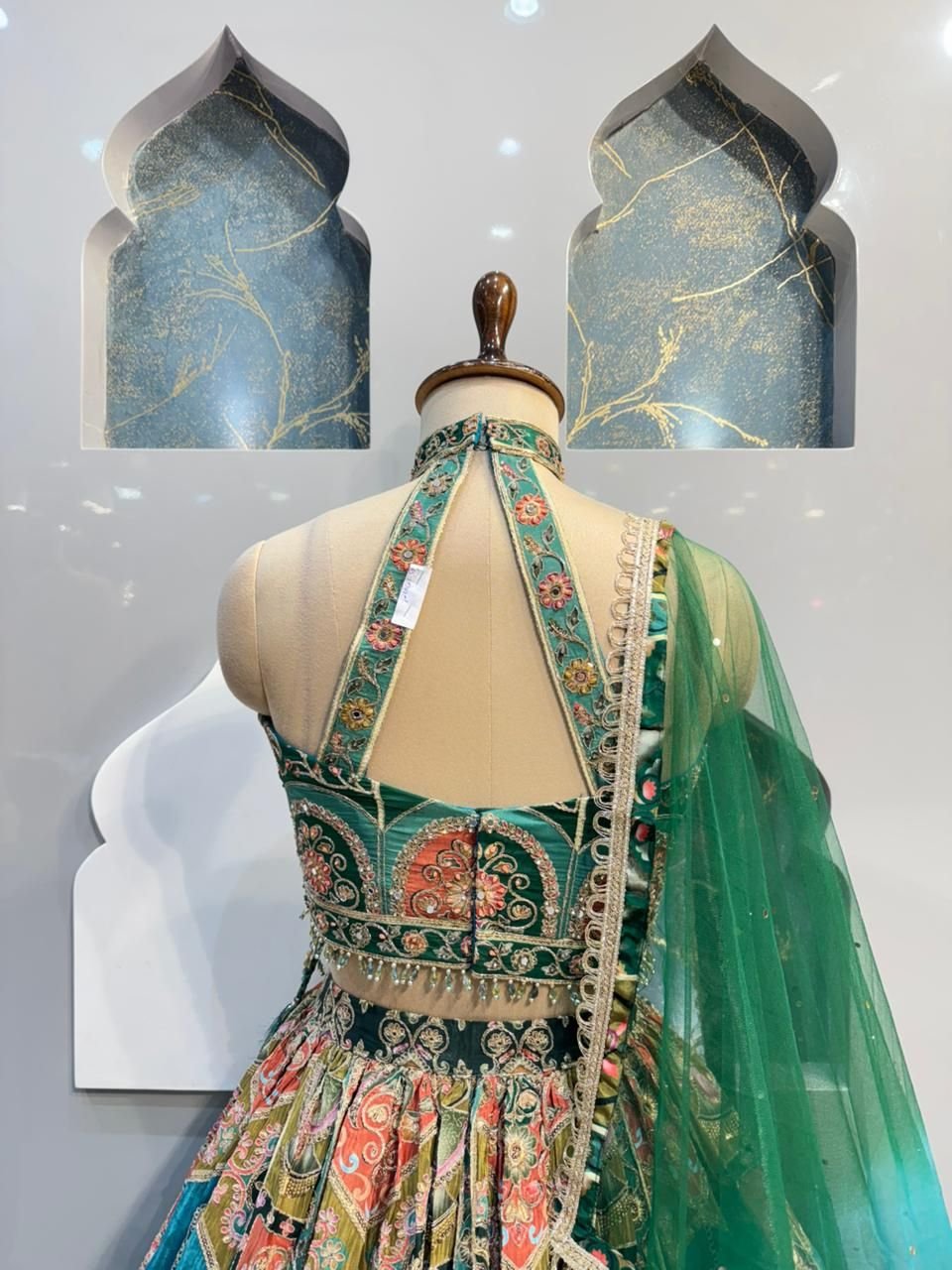 "ROYAL TURQUOISE HERITAGE LEHENGA" image 5
