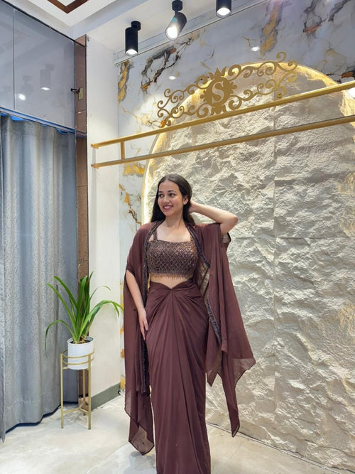 "MOCHA ELEGANCE INDO-WESTERN" image 0