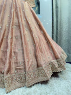 "BLUSH ROYALE EMBROIDERED LEHENGA" image 4