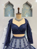 "MIDNIGHT ROYALE EMBROIDERED LEHENGA" image 1