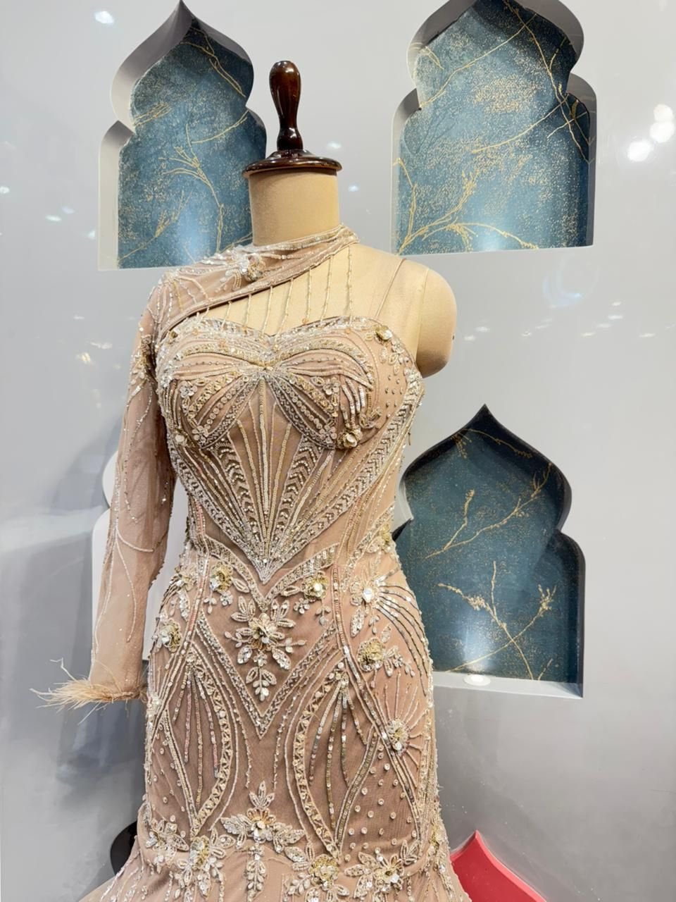 "NUDE BEIGE CRYSTAL MERMAID" image 2