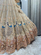 "PEACOCK ROYALE EMBROIDERED LEHENGA" image 3