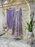 "LAVENDER NOOR EMBROIDERED ANARKALI" image 0