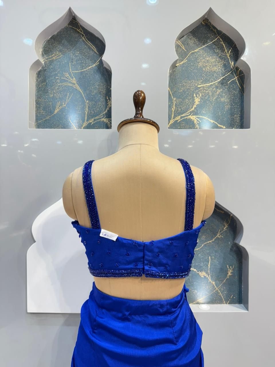 "ROYAL BLUE DRAPED INDOWESTERN" image 4