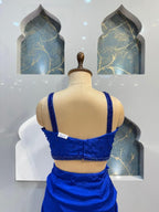 "ROYAL BLUE DRAPED INDOWESTERN" image 4