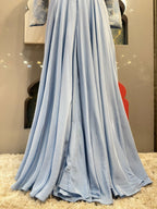 " SKY BLUE CONTEMPORARY INDO-WESTERN" image 4