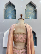 "ROSE GOLD EMBROIDERED INDO-WESTERN" image 4