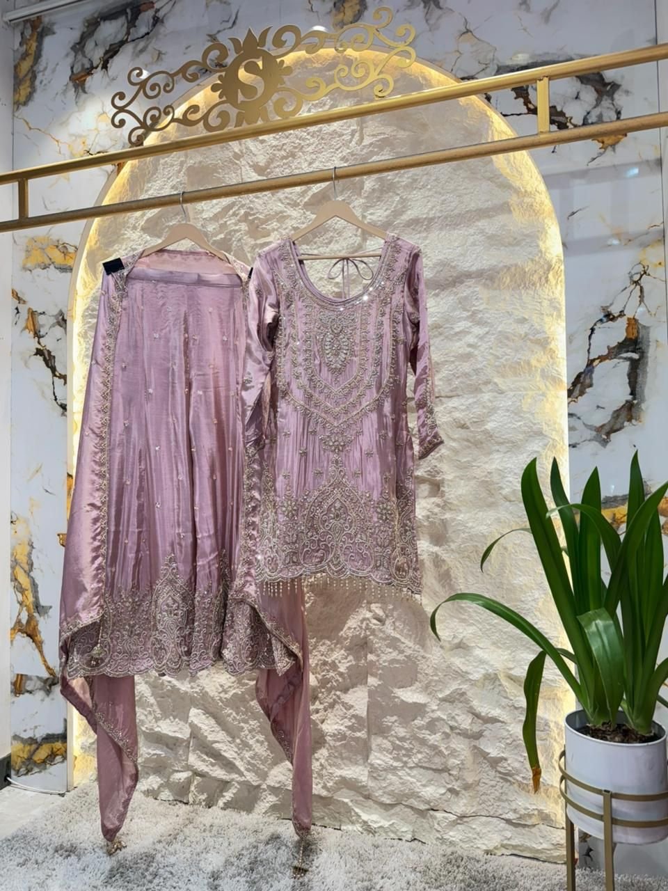 "LAVENDER ROYALE EMBROIDERED SHARARA" image 2