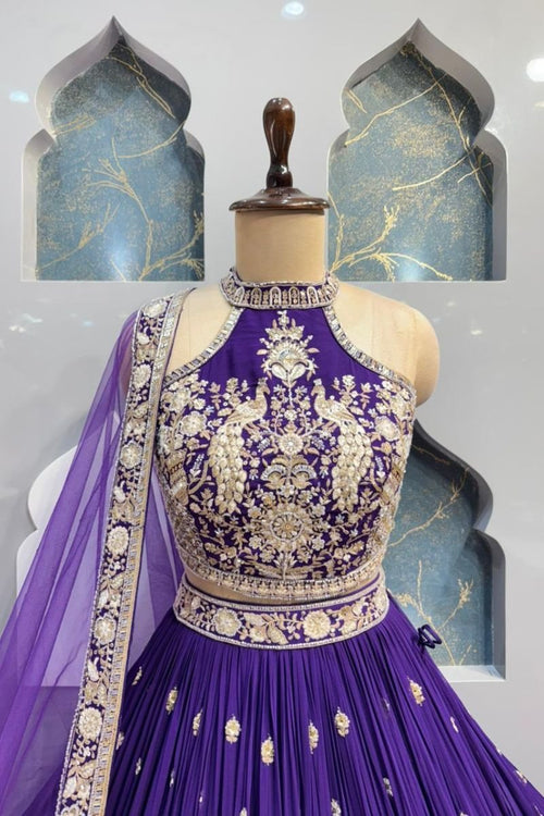 "MAJESTY VIOLET LEHENGA" image 1