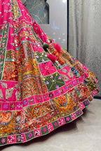 "PINK PATCHWORK LEHENGA" image 3