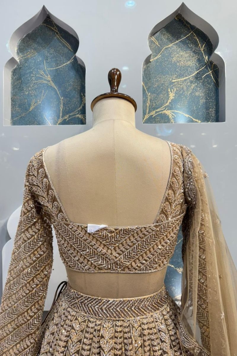 "IVORY GOLD OPULENCE LEHENGA" image 5