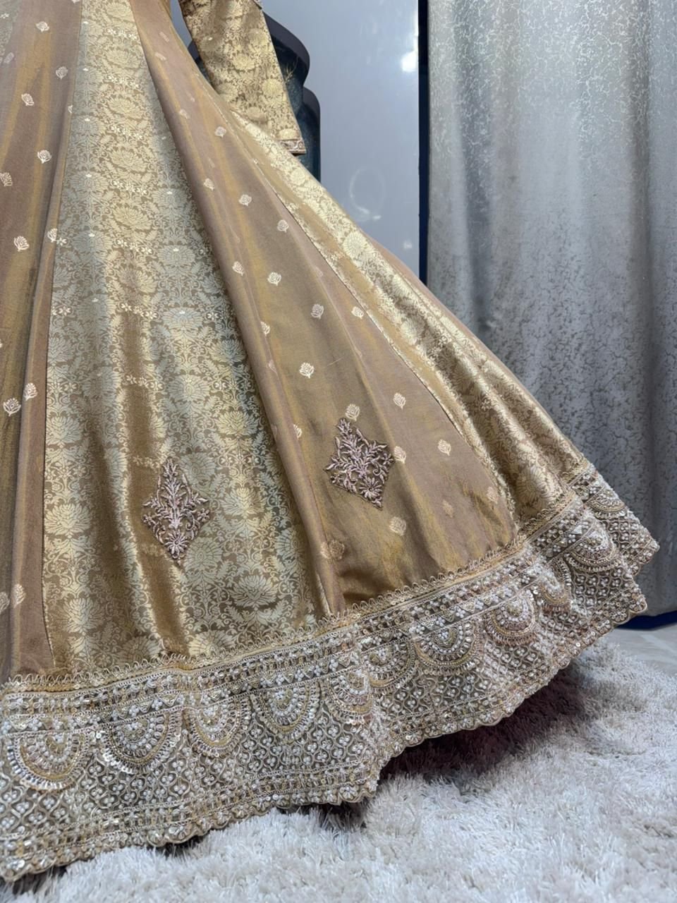 "GOLDEN GRACE EMBROIDERED ANARKALI" image 4