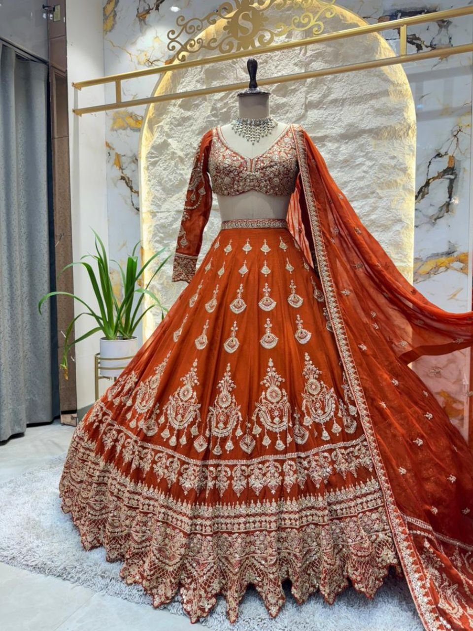 "SIENNA SPARK EMBROIDERED LEHENGA" image 0