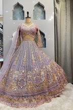 "ROYAL LAVENDER HEIRLOOM LEHENGA" image 4