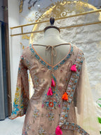 "NOOR-E PASTEL EMBROIDERED SHARARA" image 5
