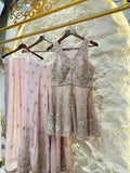 " BLUSH PINK EMBROIDERED SHARARA GARARA SUIT" image 0