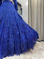 "MIDNIGHT BLUE REGAL LEHENGA" image 4
